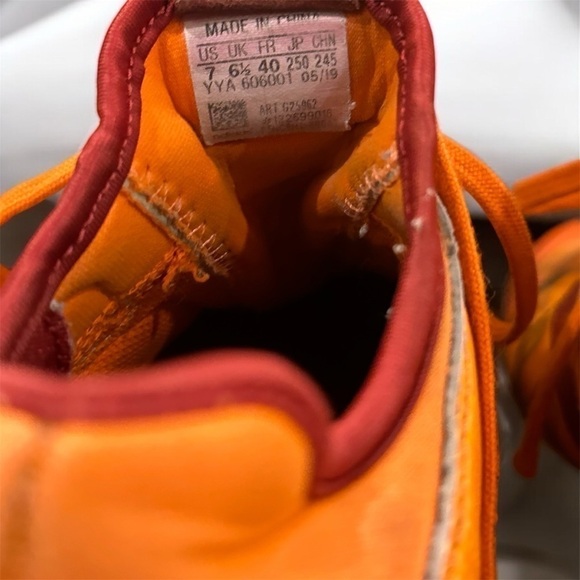 Adidas Orange Field Hockey Turf Shoes LUX size M7 W8 - Picture 3 of 8